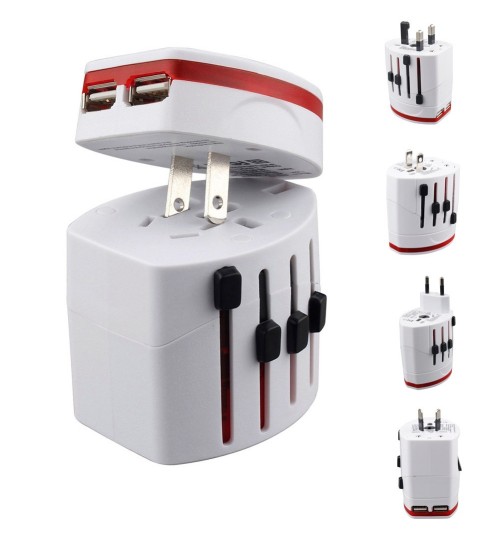 Dual USB Universal Travel Adapter Converter Plug